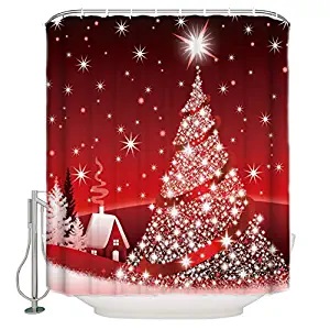 CHARMHOME Custom Home Decor Christmas Decoration Background Fabric Modern Shower Curtain European Style Bathroom Waterproof 72x72