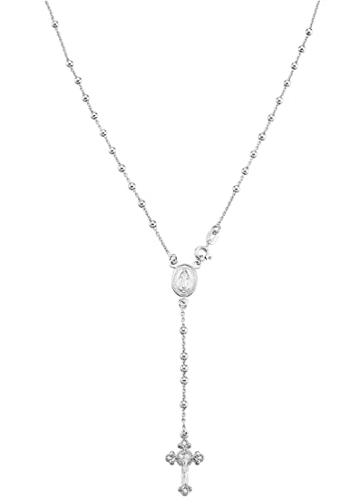 Rosary Cross Necklace, Religious Jewelry