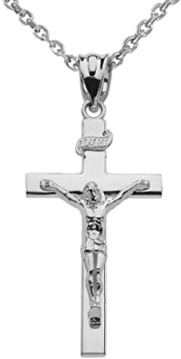 Silver Crucifix Necklace, Jewelry, Crucifix