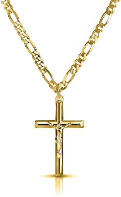 Gold Crucifix Necklace, Jewelry, Crucifix