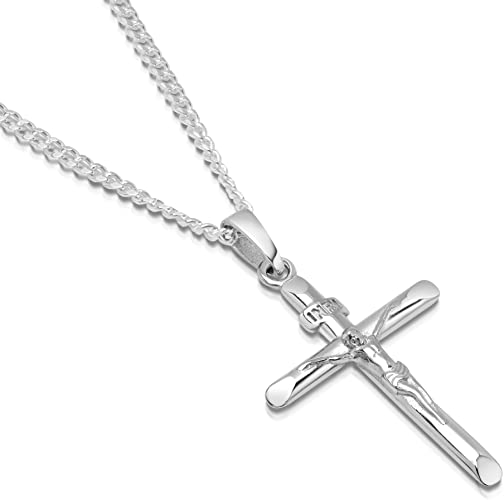 Silver Crucifix Necklace, Men, Jewelry