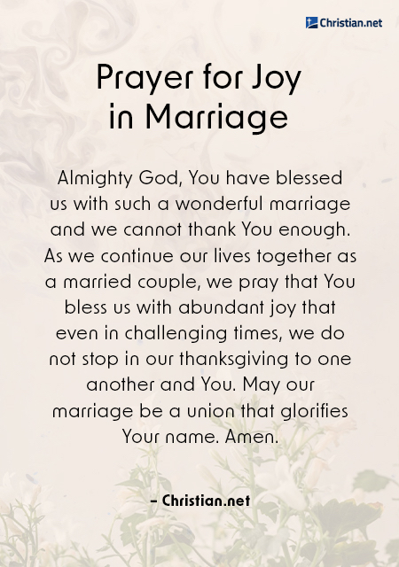 prayer for joy in marriage