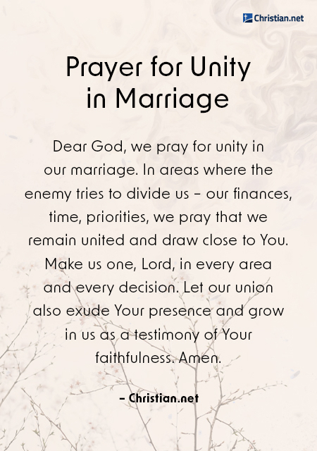 prayer for unity in marriage