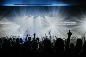 Bible verses about worship - crowd worshipping God