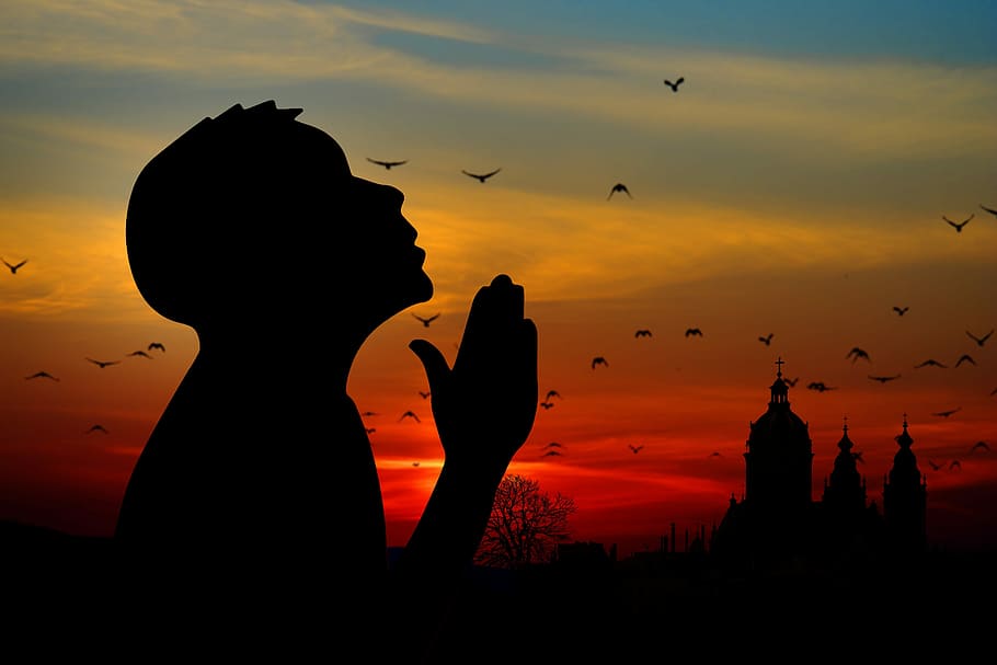 man Praying, Bible verses about prayer