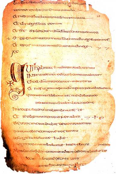 Illuminated Manuscript, Cathach of St. Columba