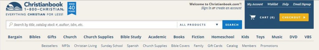 Christian Bookstore, Website, Christianbook