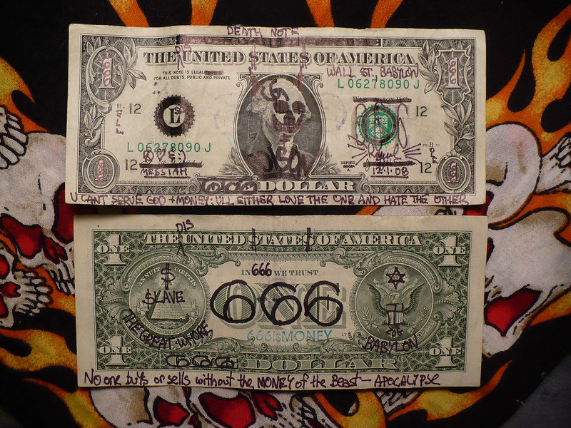 signs of the end times, 666, mark of the beast on money