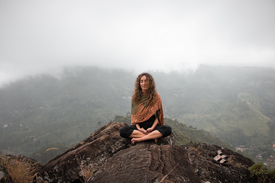 Meditation, mountain top