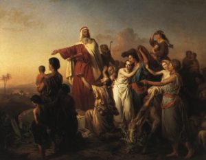 Painting of Moses leading the Israelitess