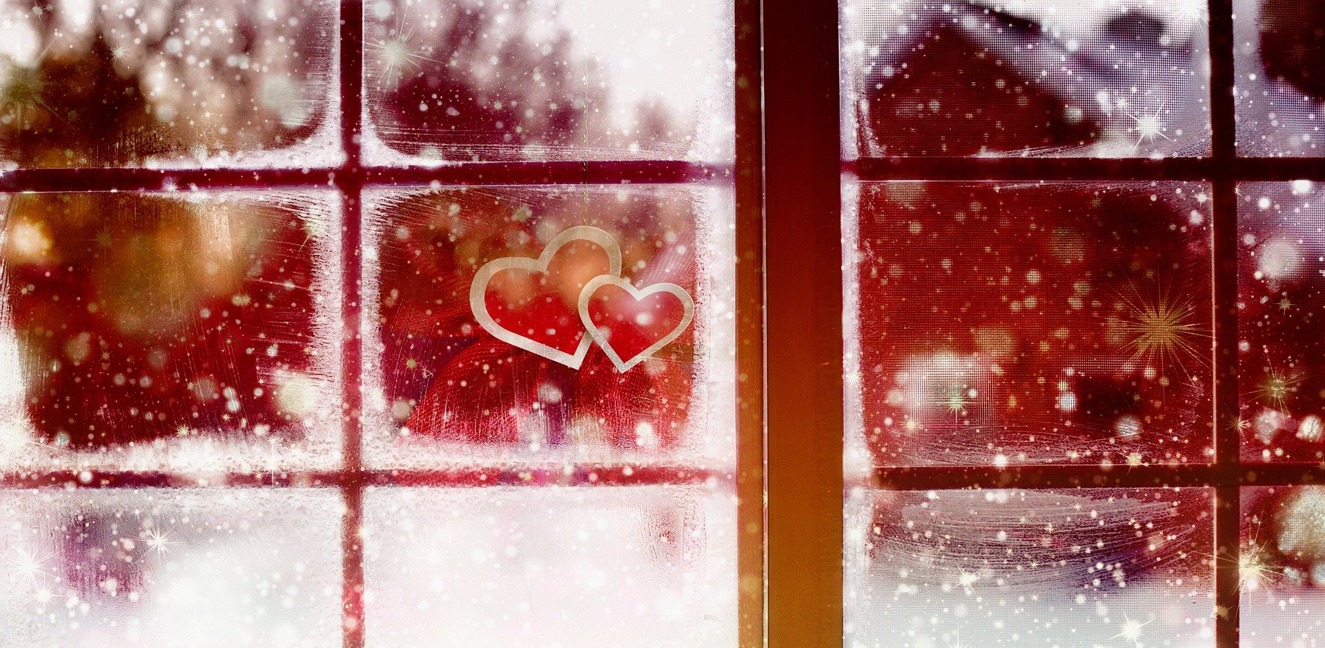 heart, window,