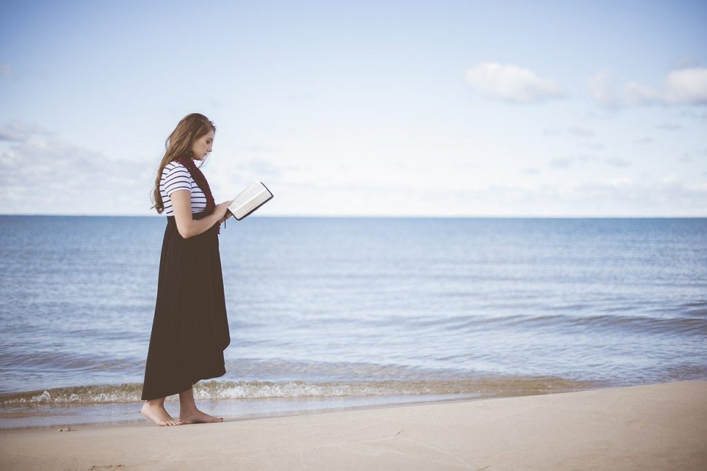 Woman, Words of Encouragement for Women, Beach, Reading