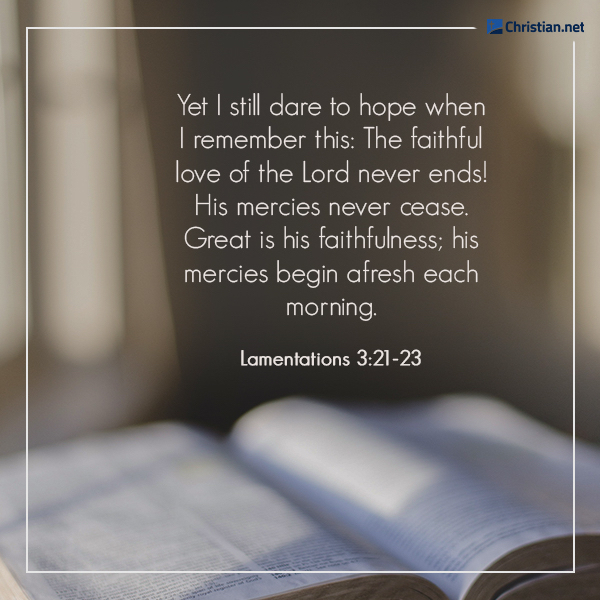 prayers for hope verses lamentations