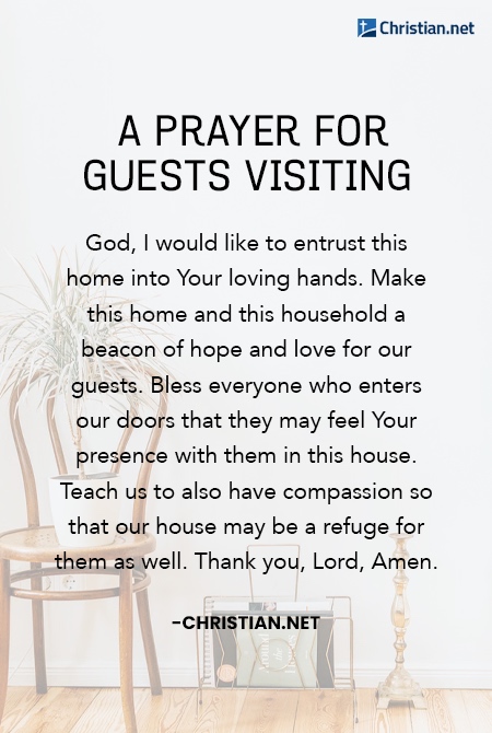 A Prayer for Guests visiting