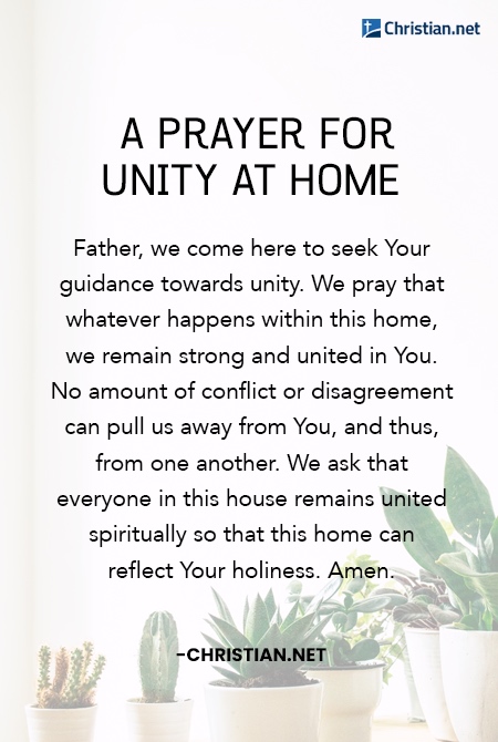 A Prayer for Unity at Home