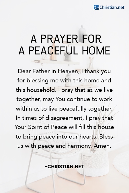 A A Prayer for a Peaceful Home