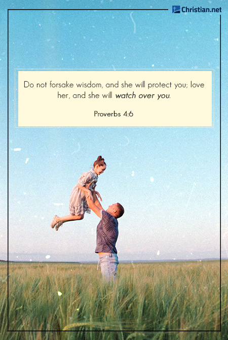  father throwing daughter in air standing in the middle of a green field, bible verses for teen girls