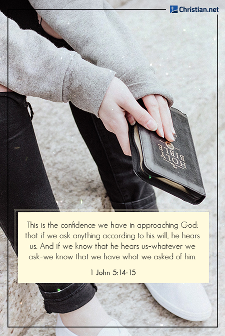 grey sweater and black jeans, black bible in hands, encouraging bible verses about loving yourself