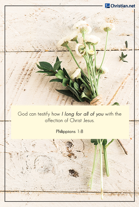 photo of a bundle of white flowers on a white wooden surface, bible verses about missing someone