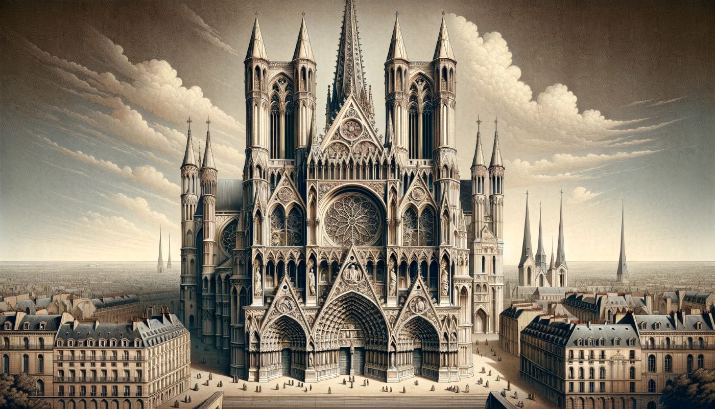 What Is The First Example Of A Gothic Cathedral And Who Developed It?