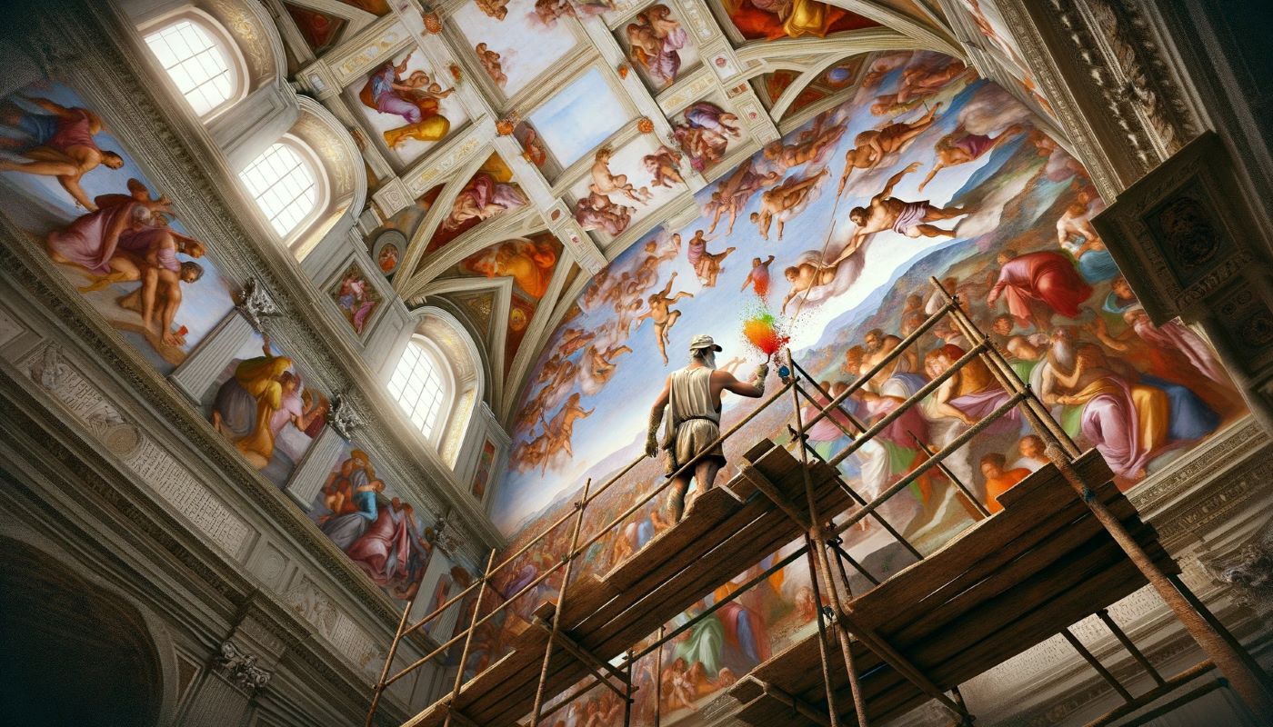 What Medium Was Used By Michelangelo To Create The Sistine Chapel Ceiling