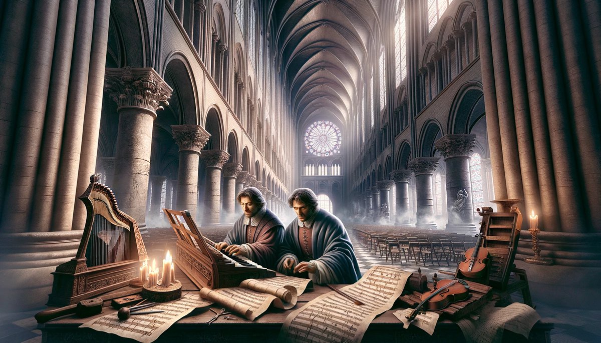 What Two Composers Developed 4-Part Organum At The Cathedral Of Notre Dame In Paris?